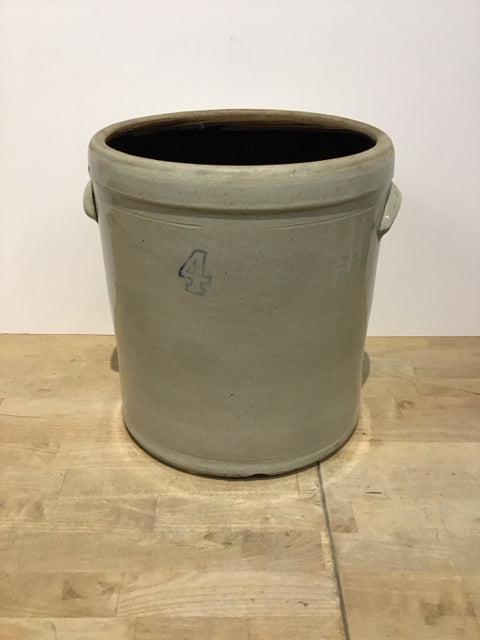 Vtg 4 Gallon Stoneware Crock