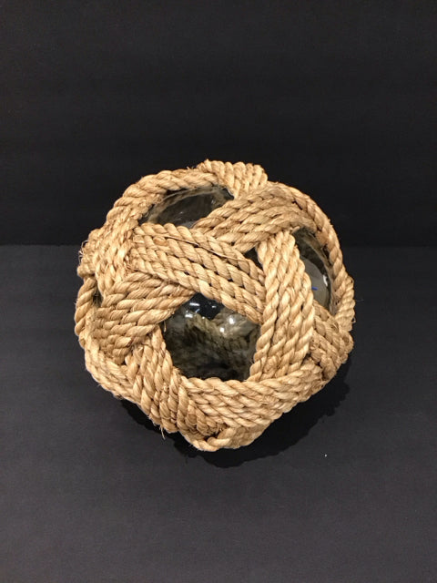 Rope Wrapped Glass Orb