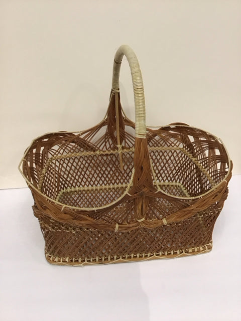 17" Tan Woven Rattan Basket