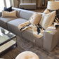 Grey 4 PC Grey Fabric Modular Low Profile Sectional