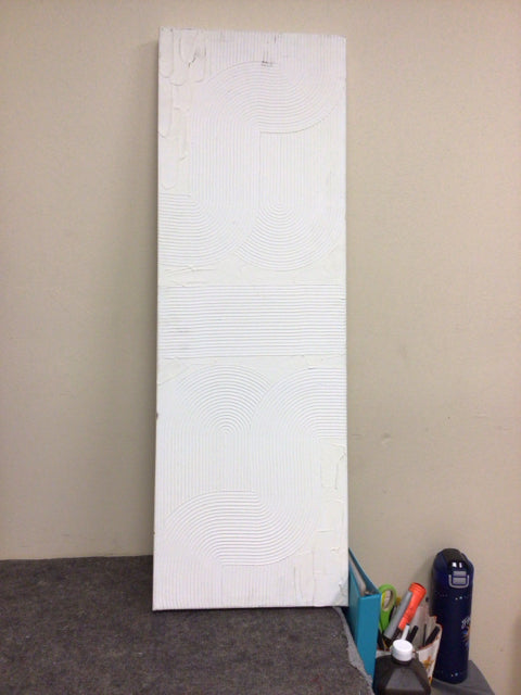 36" X 12" Textured Abstract Print On Canvas