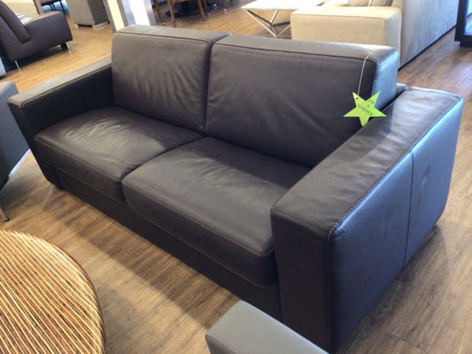 Concepto Brown Leather Sleeper Sofa