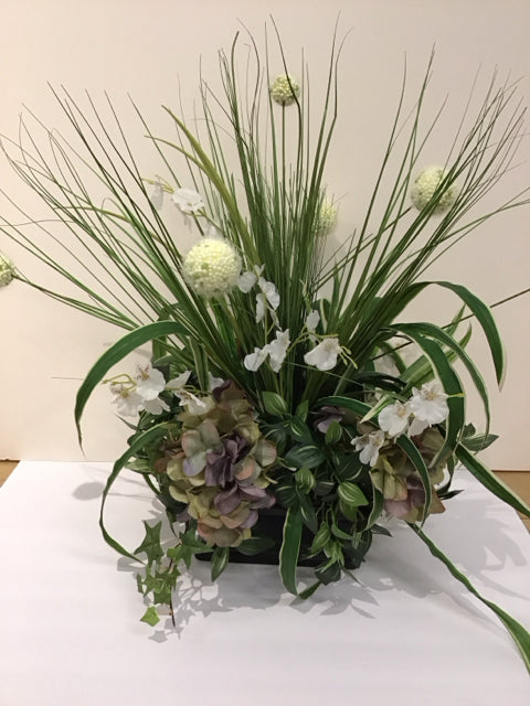 Dandelion Grass Florals Rectangular Vase