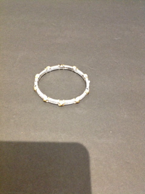 Tiffany Style Bracelet w/CZs & X's