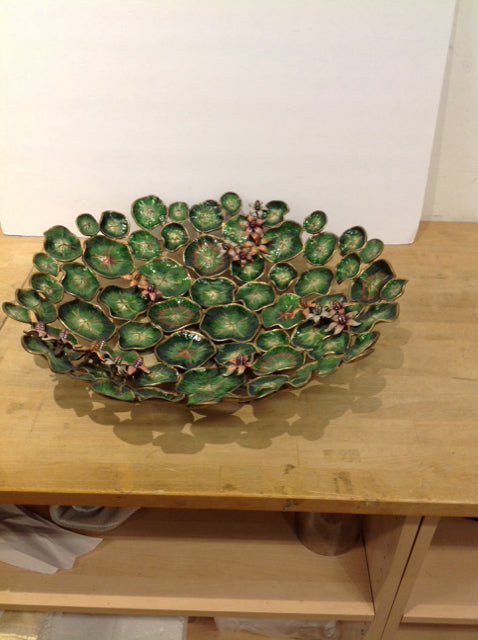 Jay Strongwater 20" Lilypad Bowl