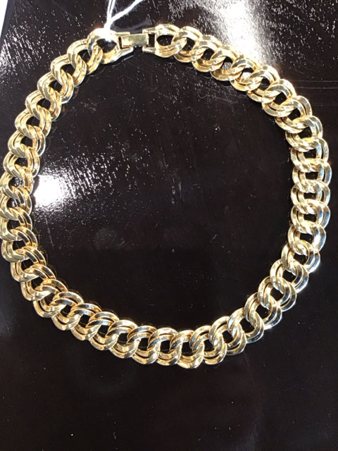 Goltone Double Link Necklace