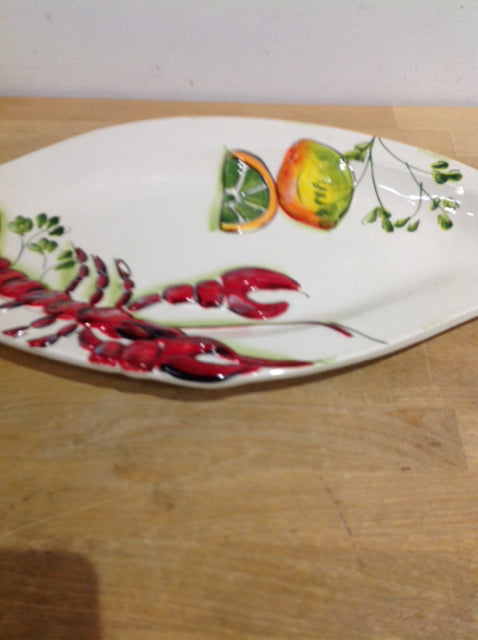 Tray- 18" Ceramic Lobster