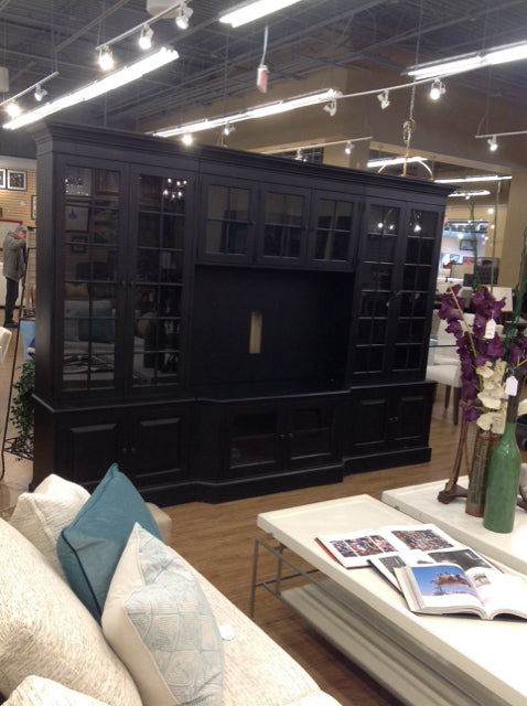 Ethan Allen Black Six PC Entertainment Center