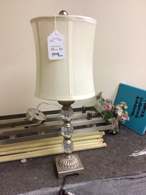 Gold/Glass Buffet Lamp