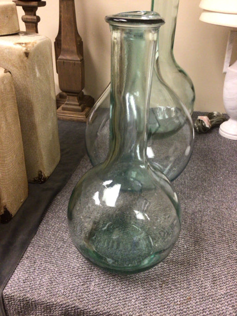 17 5/8" Light Blue Glass Vase