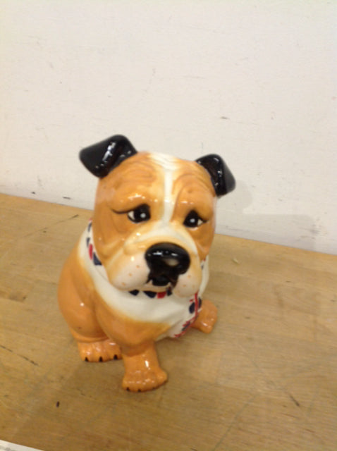 10" Ceramic Bull Dog Cookie Jar