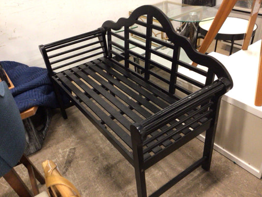Black Wood Bench
