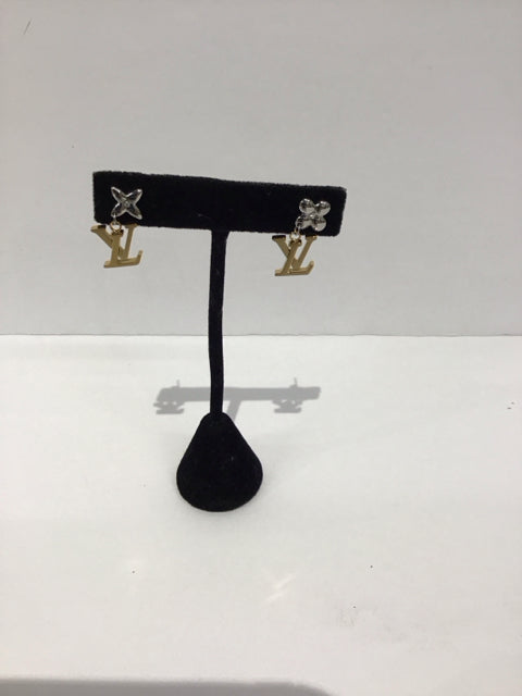 Louis Vuitton Style Dangle Earrings