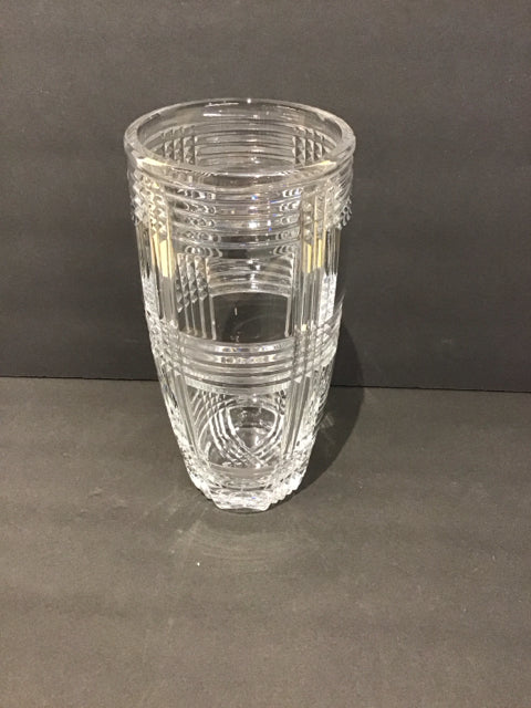 9" Ralph Lauren Glen Plaid Crystal Vase