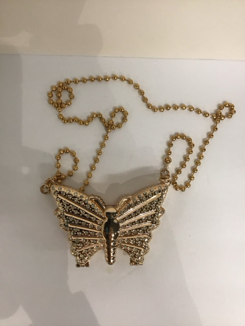 Small Copper Tone Butterfly Evening Bag
