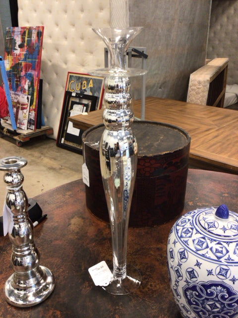 24" Mercury Glass Candle Holder