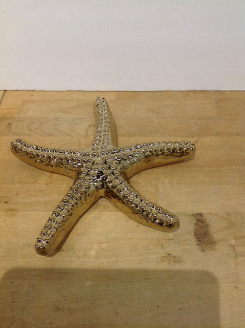 10" Metallic Gold Ceramic Starfish Table Decor