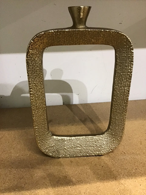 16"x10" Gold Metal Vase