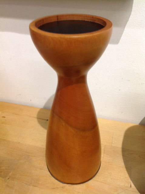 Candle Holder- 10" Wood Pilar