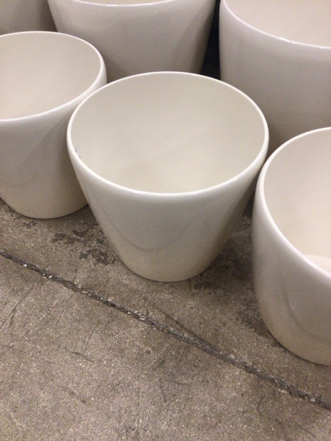 14" X 13" Lechuza Classico Premium White Planter
