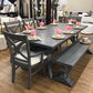 7-pc Ashley Caitbrook Dining Set 5/Chairs Bench AS-IS Corner Nicked