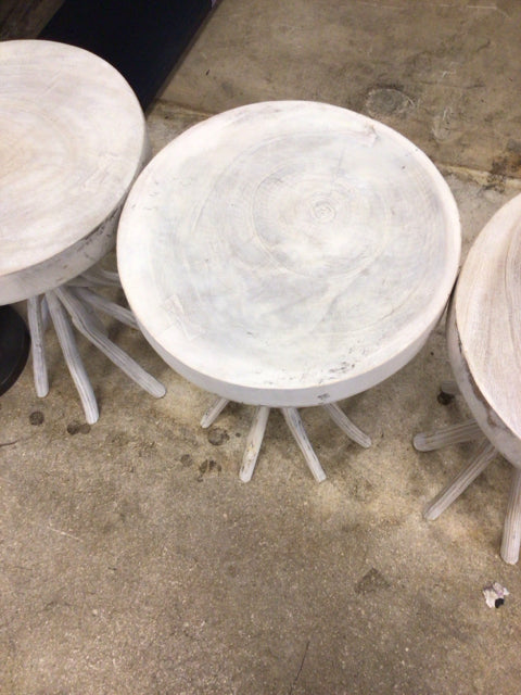 Whitewashed Wood/Branch Leg Table
