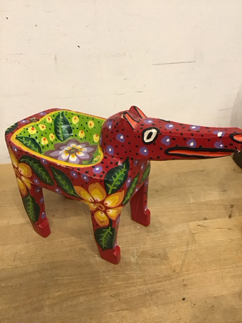 9"x12" Wooden Painted Folk Art Bowl