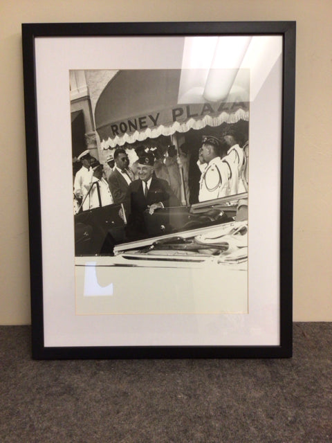 29 1/2" X 23 1/2" Roney Plaza Black Framed Print