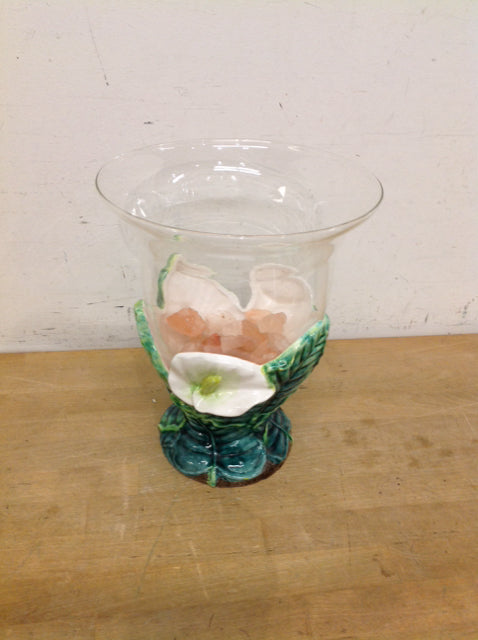 Cala Lily Hurricane Candle Holder