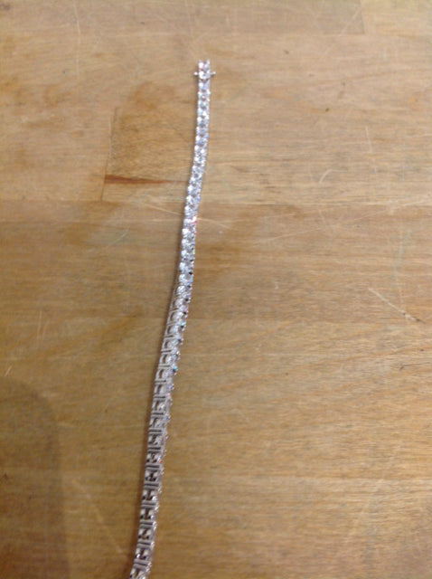 Bracelet- Tiffany Style Silver Tennis