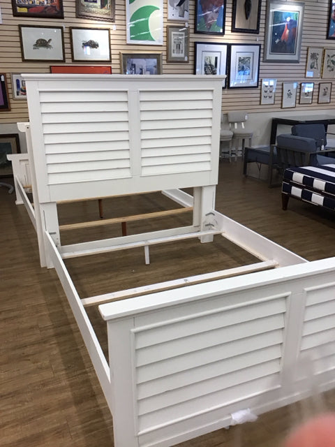 Queen Cream Shutter Style Bed