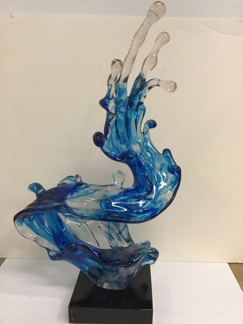 29" Ocean Blue Cortes Bay Wave Sculpture