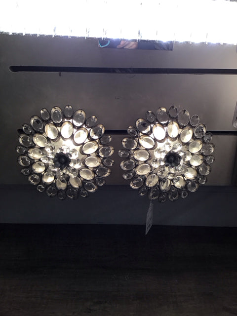 Pair Aerin Crystal Sconces