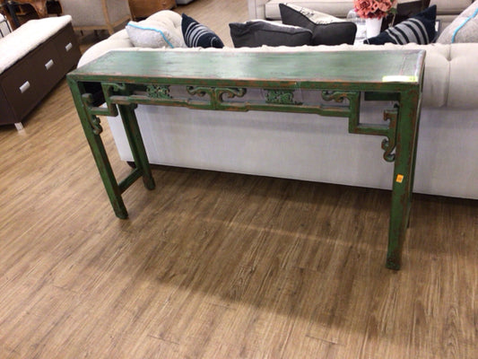 Green Balinese Console Table