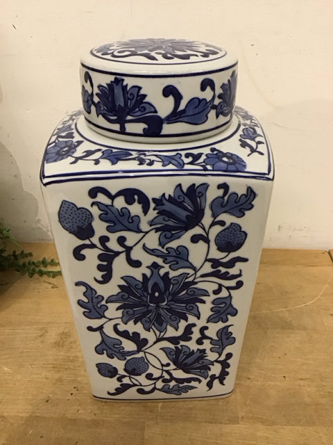 13" Blue & White Ginger Jar