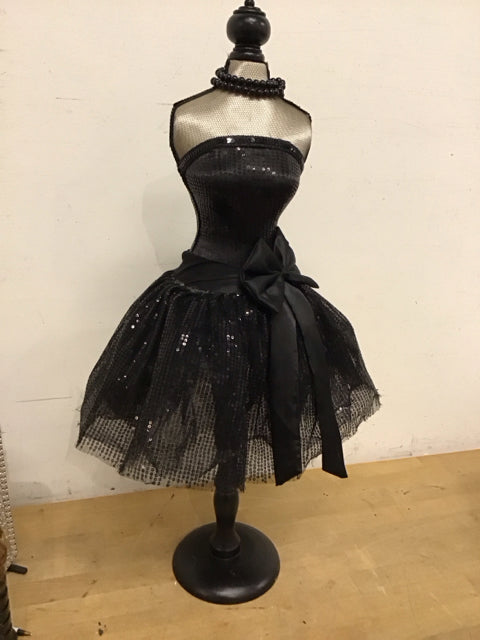 28.5" Black Sequin Dress Form