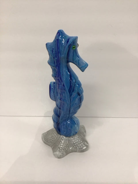 11x5 Blue Seahorse By Susan David