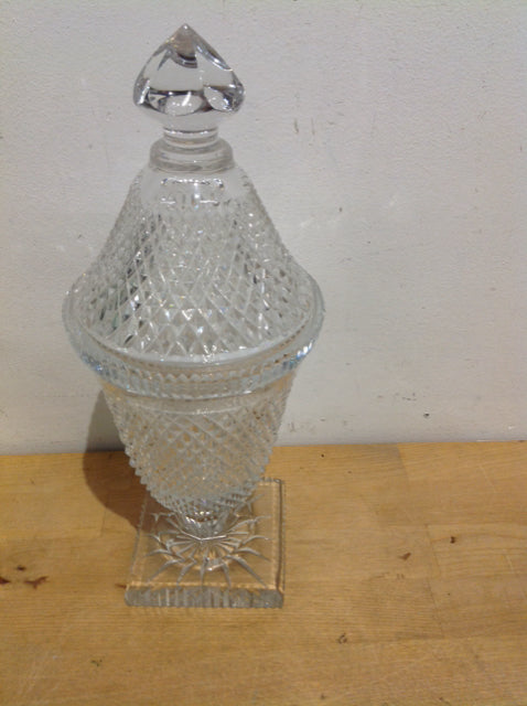 12" Cut Crystal Footed Urn