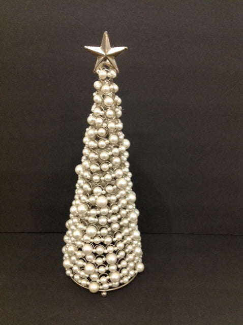 17" Faux Pearl Christmas Tree