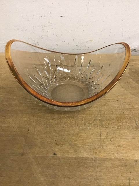 AS IS 6" Waterford Lismore Essence "Ellipse" Crystal Bowl