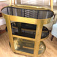 AS-IS 30" Williams Sanoma Home Lucille Bar Cart(Bottom Scratched)