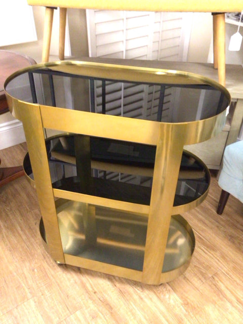 AS-IS 30" Williams Sanoma Home Lucille Bar Cart(Bottom Scratched)