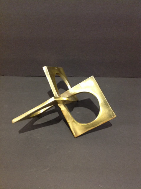 Gold Metal Square Abstract Table Decor