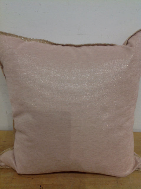 Pillow- 18" Pink Silver Glitter