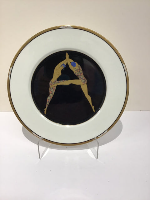 11"Rd Erte "The Alphabet A" Porcelain Platter