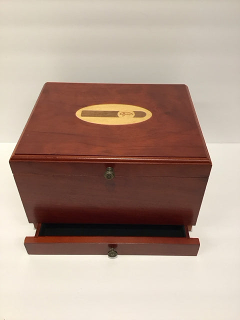 Inlaid Wood Cigar Humidor