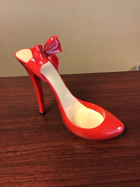 9" 6.5" Red Bow Stiletto Wine Bottle Holder