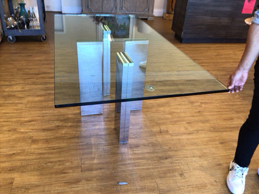 Scan Design Rectangle Glass Top Dining Table