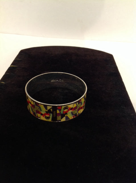 Musuem Modern Art Multicolor Gold Cuff Bracelet
