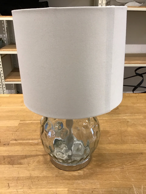 23" Clear Textured Bubble Glass Table Lamp
